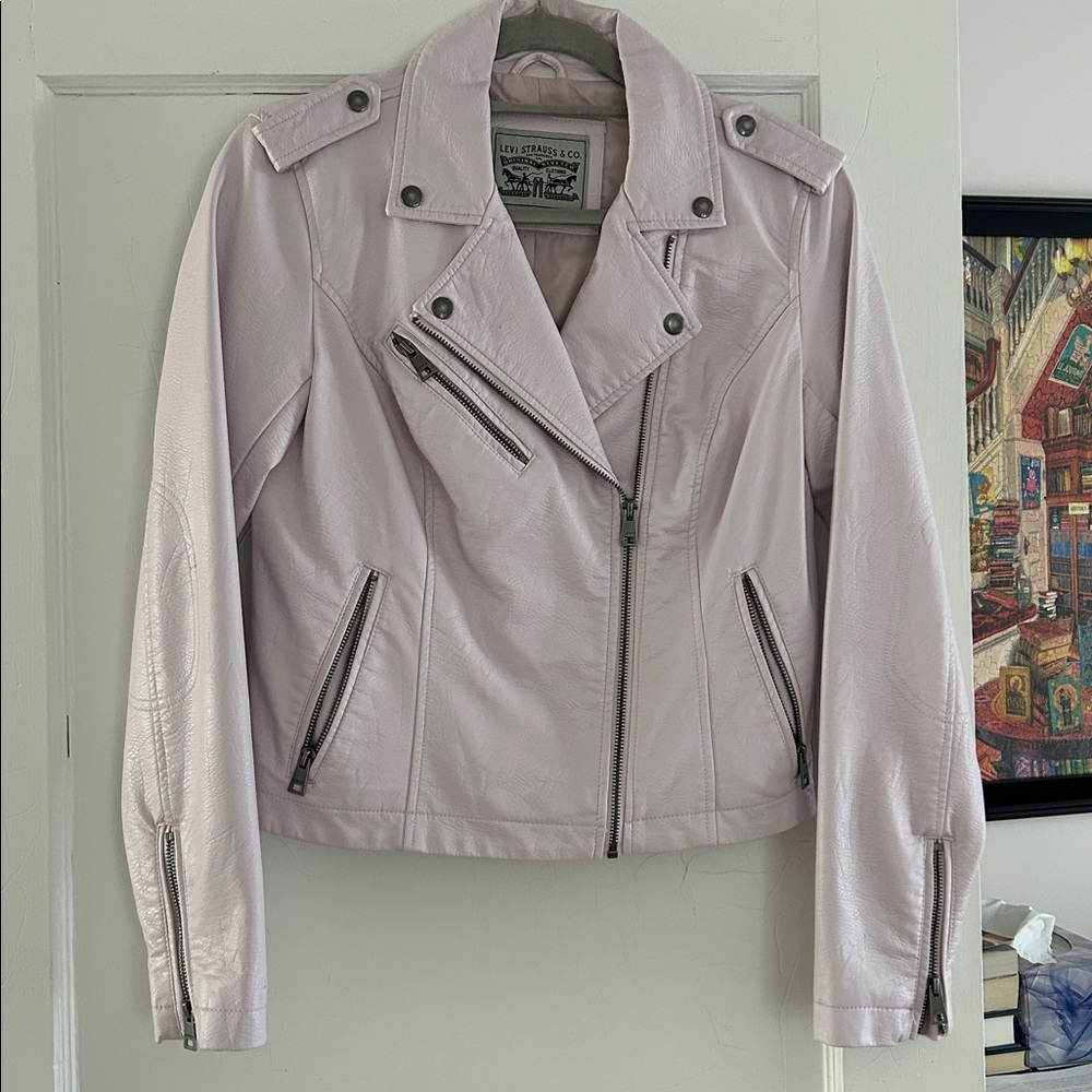Light pink Levi’s Jacket with Silver Accents